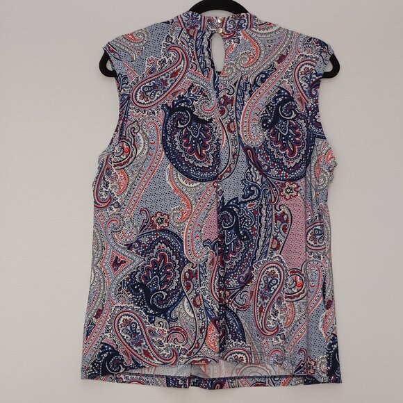 Women's Tommy Hilfiger Paisley Sleeveless Blouse /Tank Size Large - Picture 2 of 10